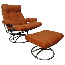 Mid Century Reclining Chair And Ottoman By Ekornes Stressless From A Unique Collection Of Antique And Ekornes Chair Swivel Recliner Chairs Chair And Ottoman