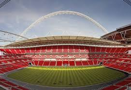 Wembley stadium is, after camp nou, the second largest stadium in europe and the standard playing venue of the english national team. Wembley Stadium Wembley Stadium National Stadium Wembley