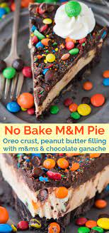 No Bake M M Pie Desserts Dessert Recipes Easy Delicious Pies