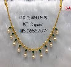 Showcased here are some of our pearl jewellery designs. Light Weight Necklaces Pearl Jewelry Design Gold Jewelry Simple Gold Fashion Necklace