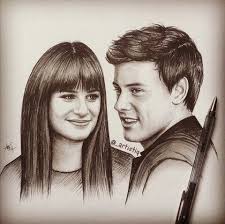 Http Weheartit Com Entry 171911039 Celebrity Drawings Glee Cast Drawing People