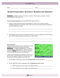 All subjects, levels and boards included. Evolution And Mutation Selection Gizmo