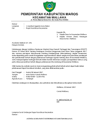 Surat undangan rapat merupakan salah satu surat resmi yang dikeluarkan oleh organisasi, intansi, atau institusi. Undangan Rakorcam Kamis 26012017