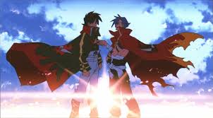 Gurren Lagann Believe In The Me That Believes In You Kamina And Simon Anime Gurren Lagann Gurren Lagann Kamina