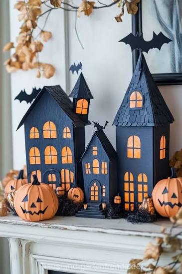 How cool is this Halloween inspired door by @theideadad 🙌👻 Hit save to try this idea out at home! 💾 “Using some old cardboard shipping boxes, my son and I were able