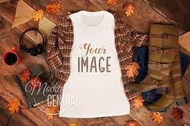 Download Women S Blank White T Shirt Styled Apparel Fall Shirt Mockup 139411 Clothing Design Bundles
