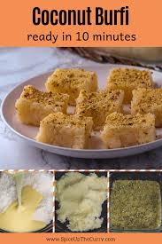 Coconut Burfi With Condensed Milk Spice Up The Curry Recipe Coconut Burfi Coconut Barfi Recipe Condensed Milk Recipes