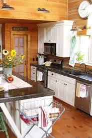 Charming Log Home Creative Cain Cabin Town Country Living Log Home Kitchens Rustic Kitchen Kitchen Cupboards