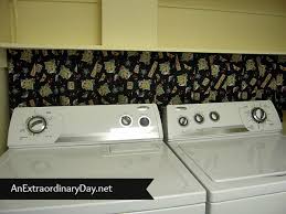 Decorating with a washer and dryer in the kitchen will require you to try your best to conceal those elements. Create A Cute Laundry Room Skirt To Hide The Washer Shut Off Dryer Vent The Makeover Continues An Extraordinary Day