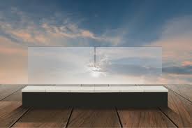 OASIdehor Living separator for outdoor areas with glass, with bench or  planter