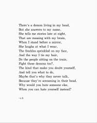 There S A Demon In My Head Quotes Deep Eh Poems Poetry Quotes