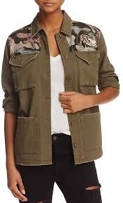 Aqua Sequined Camo Military Jacket 100 98 Bloomingdale S Lookastic