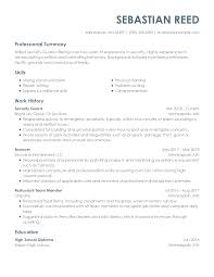 Remember, that your resume should capture the interest of the recruiter or employer right away. Security Guard Resume Example Useful Tips Myperfectresume