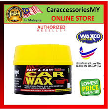 Check spelling or type a new query. Waxco Car Wax Polish 320g Fast And Easy Car Wax And Polish Made In Malaysia Kilat Kereta Car Care Shopee Malaysia