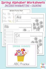 Matching letters of the alphabet is a great place to start with letter recognition. Spring Alphabet Recognition Handwriting Worksheets Fun With Mama