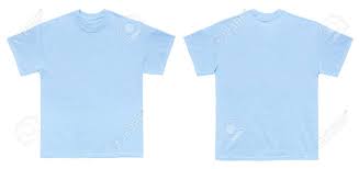 Blank T Shirt Color Light Blue Template Front And Back View On Stock Photo Picture And Royalty Free Image Image 100347072