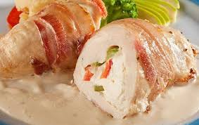Pechugas Rellenas De Queso Crema Y Jalapenos Tiempo 30 Min Aprox Porciones 4 Aprox Ingredien Pechugas Rellenas De Queso Pechugas Rellenas Pollo Con Queso