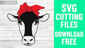 Download Heifer With Bandana Svg Free Cow Svg Instant Download Animal Svg Heifer Svg Free Svg Cutting Files Funny Svg Shirt Design Png Dxf 0120 Freesvgplanet