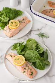 Brush the salmon with the olive oil and sprinkle with the seasonings. Easy Baked Salmon Simple Seafood Dinner Easy Recipe Depot