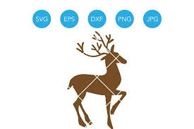 Compatible with cameo silhouette, cricut explore and other major cutting machines. Deer Svg Cut File Christmas Svg Pre Designed Vector Graphics Creative Market