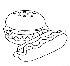Looking to shake things up at your next cookout? Food Coloring Pages Hamburger And Hotdog Coloring4free Coloring4free Com