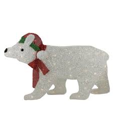 Browse christmas porch decorations to find the welcome guests before they step foot inside with outdoor christmas decor. 19 25 White Lighted 2d Glittered Polar Bear Outdoor Christmas Decor Overstock 23528523