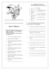 Modal Verbs Must Mustn T Elementary Worksheet Report Card Comments Elementary Worksheets Weekly Lesson Plan Template