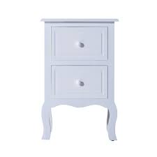 Cad 94 99 Homcom 2 Drawer Wooden Nightstand Mdf And Paulownia Wood White Night Stand Bedside End Table Bed Side With 2 Drawer Storage Cabinet Nightstands Bedroom Canada 25093567285