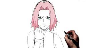 How To Draw Sakura | Step By Step | Naruto - Youtube