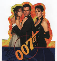 Xenia onatopp (famke janssen) is a villainess from the 1995 james bond movie goldeneye. James Bond Pierce Brosnan Famke Janssen Izabella Scorupco 007 Etsy