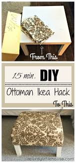 Diy Ottoman Coffee Table Ikea Hack A Purdy Little House Polsterhocker Selbstgemacht Ikea Diy Ikea Lack Tisch