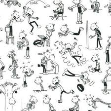 Diary Of A Wimpy Kid In White Stash Fabrics Children Sketch Wimpy Kid Wimpy
