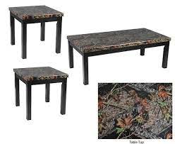 A beautiful yet functional piece that would be perfect for anyone very study refinished farmhouse oak coffee table with new hardware. Mossy Oak Coffee Table Set 3 Pcs Set Pacific Imports Inc