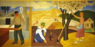Ukiah Mendocino County Post Office Mural 1937 Office Mural Public Art Art