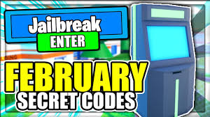 Jailbreak codes are a list of codes given by the developers of the game to help players and encourage them to play the game. Jailbreak Atm Codes 2021 Roblox Jailbreak Codes 100 Working March 2021 If You Are Looking For All New Active Atm Codes List That Is Not Expired In Roblox Jailbreak Then