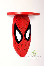 Spider Man S Mask Shelf Shelf For Baby Nursery Kids Room Wall Decorations Spiderman In 2021 Spiderman Room Spiderman Room Decor Spiderman Bedroom Ideas Kid Rooms