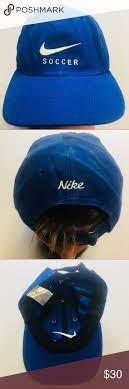 Vintage 90 S Nike Soccer Strapback Dad Hat Blue Nike Dad Hats Nike Soccer