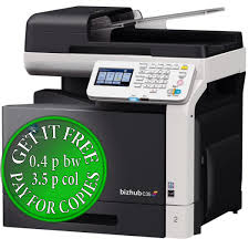 The bizhub c220 colour laser printer supplies a safe but easy to use user interface. Colour Copier Lease Rental Offer Konica Minolta Bizhub C35