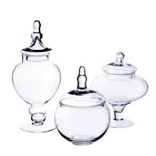 Clear glass apothecary jars (3 piece set) decorative weddings candy buffet. Cys Excel Classic Glass Apothecary Jars Set Of 3 Decorative Candy Buffet Jar Sets Elegant Glass Storage Containers Buy Online In Botswana At Botswana Desertcart Com Productid 214973327