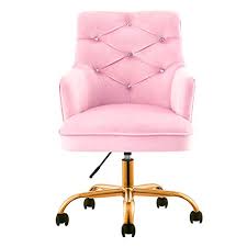 Ssline desk chair faux fur task chair,modern cute accent armchair office chair,comfy fuzzy swivel makeup stool desk chair with wheels for living room/bedroom/dressing room,pink 4.4 out of 5 stars 22 $96.98 $ 96. Ovios Cute Desk Chair Plush Velvet Office Chair For Girl Or Lady Modern Comfortble Nice Vanity Chair And Task Chair With Gold Base Pink Pricepulse