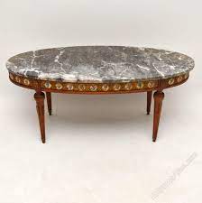 Oval wood coffee table carved handmade home antique coffee table. Antique French Marble Top Coffee Table Antiques Atlas