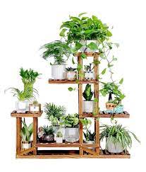Wooden Plant Stand 6 Tiered Flower Rack 10 Pots Storage Display Shelf Indoor Outdoor Garden Decor 3 Flower Stands Diy Plant Stand Plant Stand Indoor