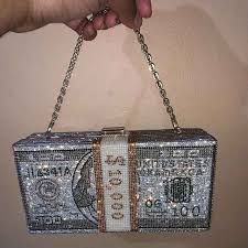 Diamond Money Clutch Money Purse Money Bag Purses