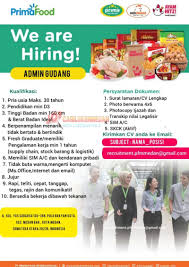 Check spelling or type a new query. Lowongan Kerja Sma Smk D3 S1 Di Pt Primafood International Medan