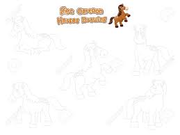 Maybe you would like to learn more about one of these? Drawing And Paint Cute Horses Cartoon Set Educational Game For Kids Vector Illustration With Cartoon Funny Animal Frame Royalty Free Cliparts Vectors And Stock Illustration Image 137039038