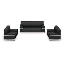 These comfortable sofas & couches will complete your living room decor. 5 Seater Leather Black Office Sofa Set Rs 28000 Set Flex Tech Id 11450649655