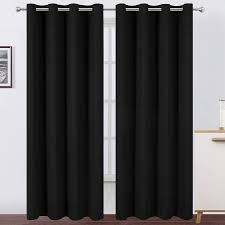 $3.00 coupon applied at checkout save $3.00 with coupon. Amazon Com Lemomo Blackout Curtains 52 X 84 Inch Black Curtains Set Of 2 Panels Thermal Insulated Room Darkening Bedroom Curtains Kitchen Dining