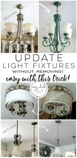 How To Paint Light Fixtures Update Without Taking Them Down Artsy Chicks Rule Painting Light Fixtures Spray Painting Light Fixtures Bathroom Lighting Diy