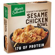 Lean cuisine meals are known for being a lighter, healthier option compared to other frozen meals, but the sesame chicken dish gives you breaded chicken that is tossed in 15. Marie Callender S Frozen Meal Sweet And Savory Sesame Chicken Bowl 12 3 Ounce Walmart Inventory Checker Brickseek