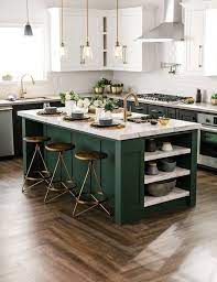 Worry not, i will discuss a these two are ideal colors for kitchen island. More Of A Bold Choice With The Kitchen Again Must Take Middle Wall Out At Le In 2020 Green Kitchen Designs Interior Design Kitchen Small Contrasting Kitchen Island